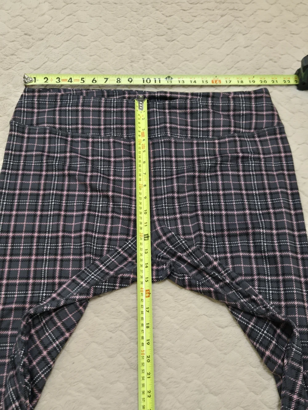 ClimateRight by Cuddl Duds Gray and Pink Tartan Plaid Pajamas, Size XXL
